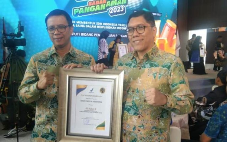 Kabupaten Bandung Raih Penghargaan Juara 2 Kabupaten/Kota Pangan Aman Tingkat Nasional 2023