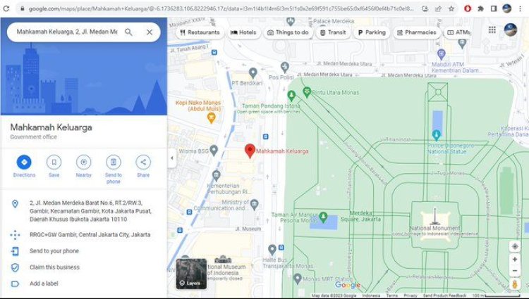 Heboh... Gedung MK Jadi 'Mahkamah Keluarga' di Google Maps