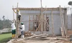 Bareng  Warga Pangalengan, SDG  Kerja Bakti Bangun Gedung Organisasi Keagamaan