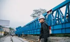 Naiki Balok Girder, Bima Pastikan Progres Pembangunan Jembatan Otista Capai 87 Persen