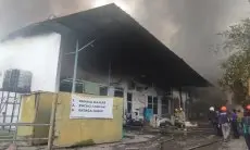 Pabrik Pemintal Benang di Cipadung Bandung Terbakar
