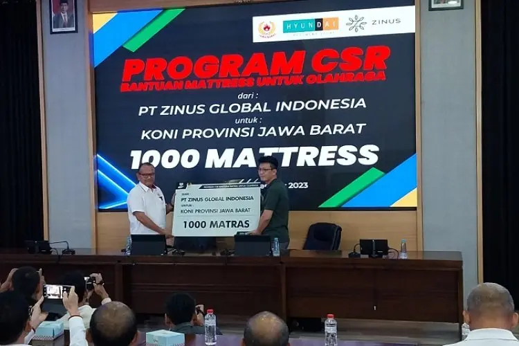 KONI Jabar Dapat Bantuan CSR 1.000 Matras dan Kasur