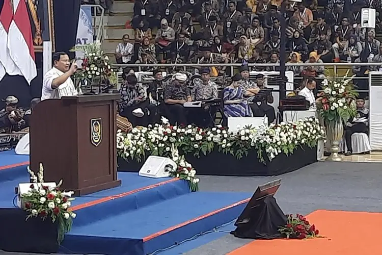 Prabowo Hadir di Rakerda APDESI Jabar, Bawaslu Minta Ambil Sikap