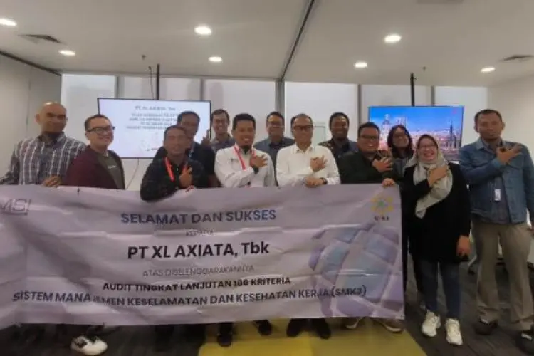 Raih Bendera Emas SMK3 dari Kemenaker, XL Axiata Siap Tangani Proyek Berisiko Tinggi