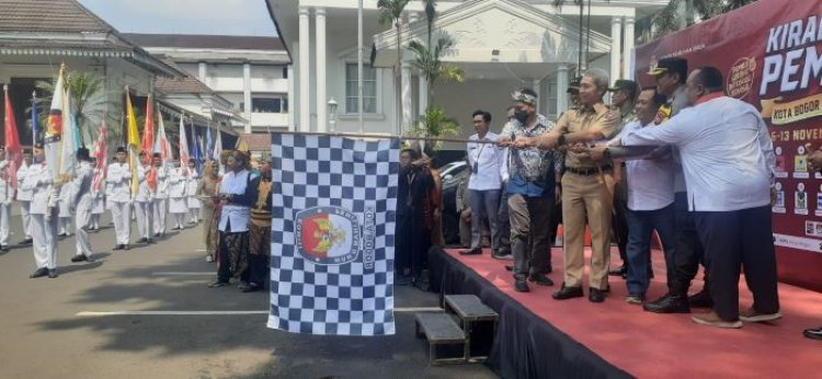 KPU Kota Bogor Gelar Kirab dan Deklarasi Damai Pemilu 2024