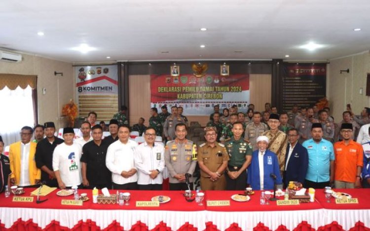 Polresta Cirebon Ikuti Deklarasi Pemilu Damai Serentak se-Indonesia