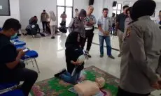 RSUD Leuwiliang Turut Melatih BHD kepada Puluhan Anggota Polres Bogor