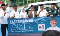 Konsolidasi Laskar Santri AMIN Jabar dan Penyerahan 100 Unit Mobil Operasional Kampanye