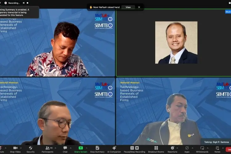 MoT Lab SBM ITB Gelar Webinar Strategi Pembaharuan Bisnis Empat BUMN Indonesia