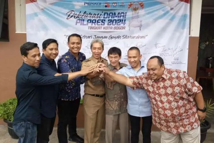 Gaungkan Deklarasi Damai Pilpres 2024, Peradi Kota Bogor Gandeng Insan Pers Kota Hujan