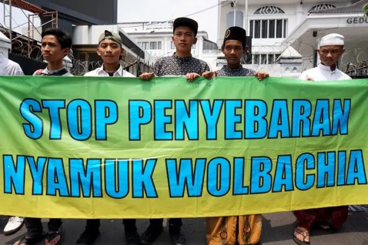 FOTO: Aksi Tolak Penyebaran Nyamuk Wolbachia