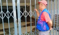 Diduga Bermasalah, Air Merembes ke Kontruksi Basement Alun-alun Cililin