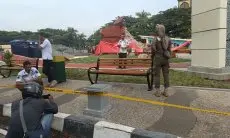 Gapura Ambruk Lagi, Alun-Alun Taman Pataraksa Ditutup Sementara.