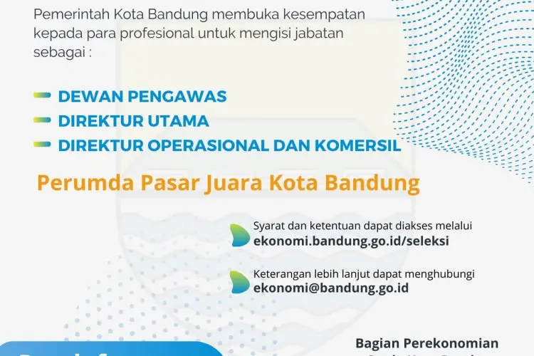 Lowongan Pekerjaan, Perumda Pasar Cari Direktur