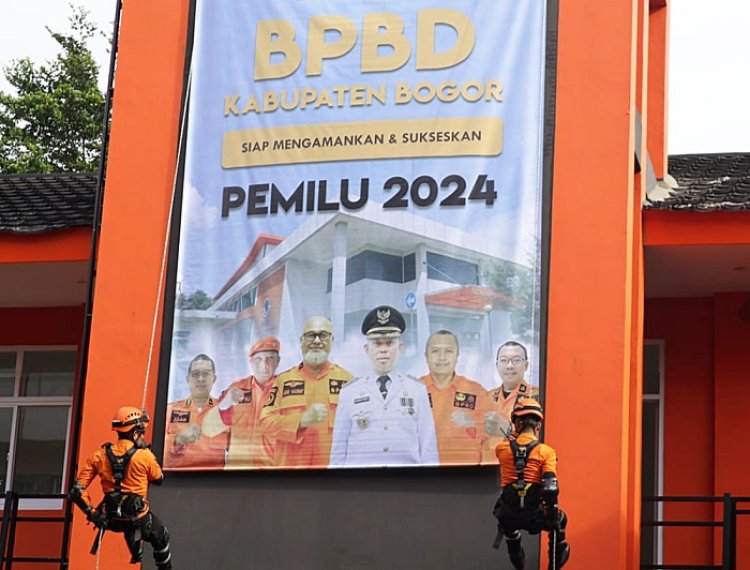 BPBD Bogor Sukseskan Pemilu 2024, Siap Amankan Logistik Hingga Petugas TPS dari Ancaman Bencana