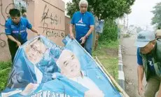 DPC Partai Demokrat Kab Bandung  Sukarela Turunkan APK saat Masa Tenang