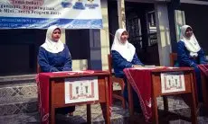 Gak Kalah dengan Pilpres, Calon Ketua OSIS Saling Adu Gagasan di Pemilu Ala SMPN 1 Cimahi 
