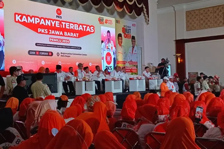 Ribuan Kader PKS Kota Bogor Padati Brajamutika, Optimis AMIN Menang 60 Persen 
