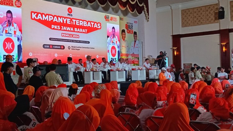 Ribuan Kader PKS Kota Bogor Padati Brajamutika, Optimis AMIN Menang 60 Persen 