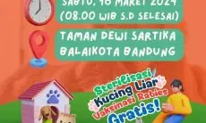 Warga Bandung Jangan Lupa, Besok Ada Vaksin Rabies dan Sterilisasi Kucing Liar