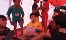 Sempat Trauma dan Takut, Bocah Pengungsi Terdampak Longsor di Kampung Gintung Kangen Pulang ke Rumah