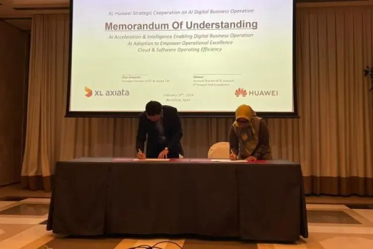 XL Axiata dan Huawei Teken Kerja Sama Strategis Pemanfaatan Teknologi AI