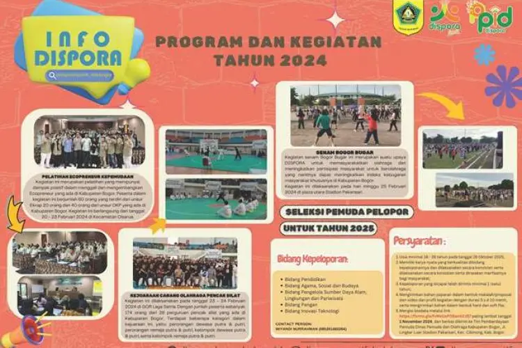 Inilah Info Dispora Kabupaten Bogor, Pogram dan Kegiatan Tahun 2024