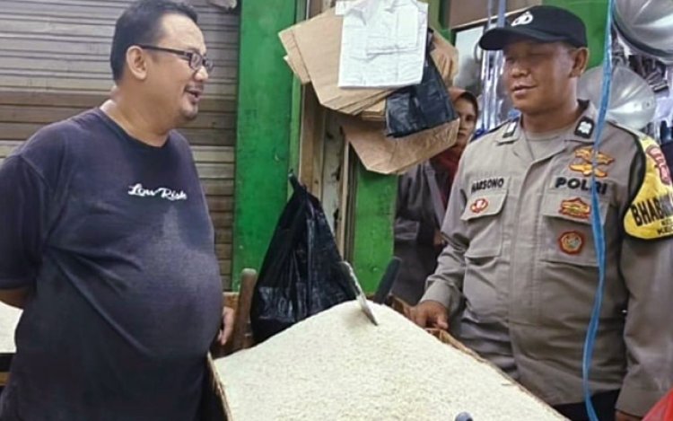 Polres Bogor Monitoring Stok dan Harga Beras di Pasar Tradisional