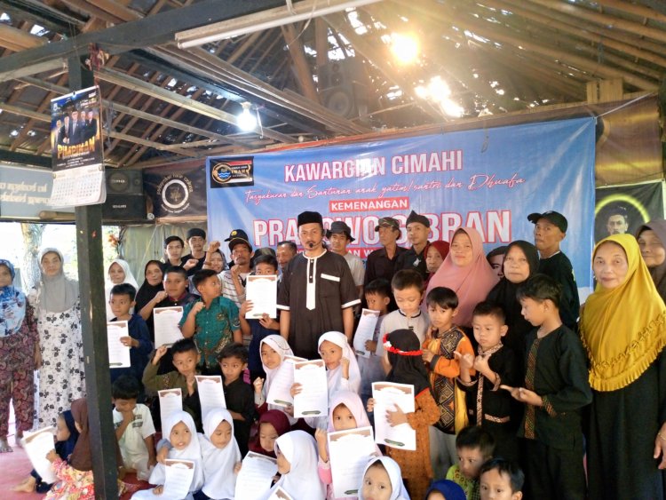 Beryukur Kemenangan Prabowo-Gibran, Kawargian Cimahi Gelar Santunan Anak Yatim dan Dhuafa