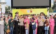 Mudik Gratis, Kapolres Berangkatkan Puluhan Pemudik