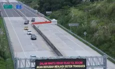 Foto Uji Coba Pengoperasian Kembali Tol Bocimi Pasca Longsor