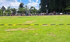 Ramai Dikunjungi Saat Libur Idul Fitri, Rumput Lapangan Alun-alun Kota Bogor Rusak