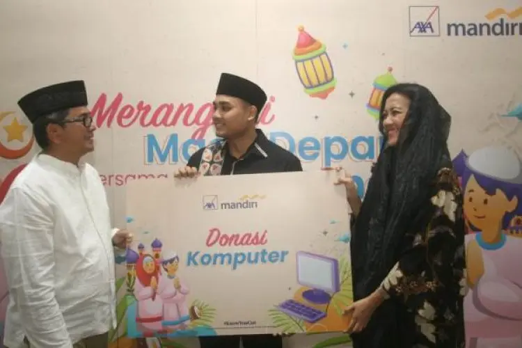 Berbagi Berkah Ramadan, AXA Mandiri Sumbangkan Sarana Pendidikan dan Literasi Keuangan ke Pondok Pesantren Al-Washiyyah