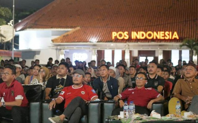 Dukung Timnas Indonesia U-23, PosIND Gelar Nobar Semifinal AFC Cup U-23 Qatar di Posbloc Surabaya