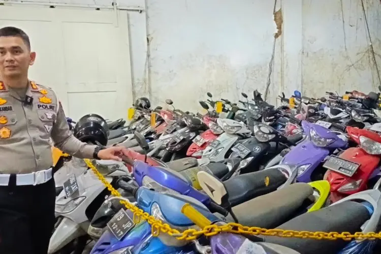 Duh..Ratusan Motor Hasil Penindakan Tilang Masih Belum Diambil Pemilik