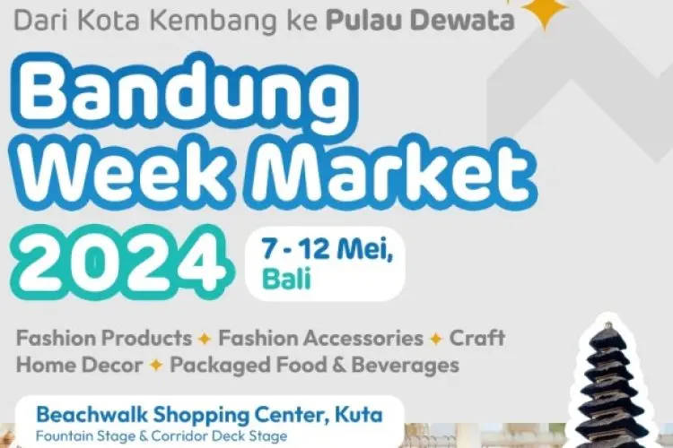 Produk UMKM Bandung Week Market Siap Guncang Beachwalk Shopping Center 2024 di Bali