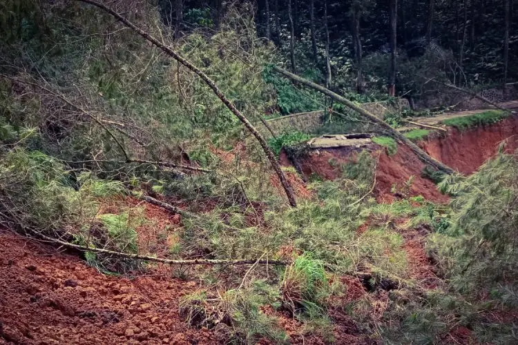 Diterjang Longsor, Jalan Penghubung Bandung Barat-Cianjur di Gununghalu Terputus 