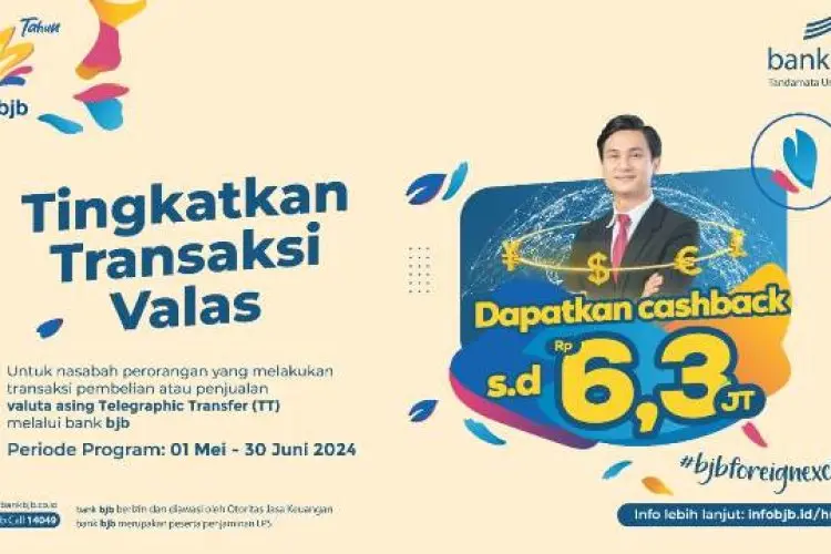 HUT ke-63, bank bjb Hadirkan Promo Cashback bjb Foreign Exchange