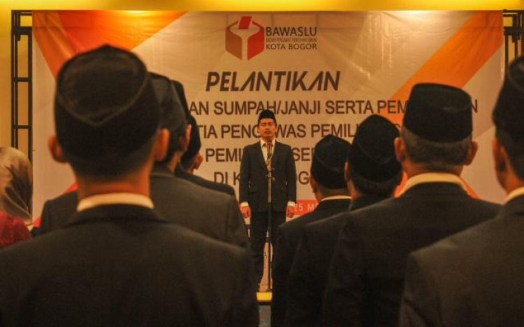 Didominasi Muka Lama, 18 Anggota Panwascam Kota Bogor Resmi Bertugas