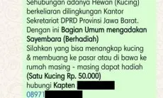 Lempar Batu Sembunyi Tangan Ala Setwan DPRD Jabar Terkait Sayembara Kucing