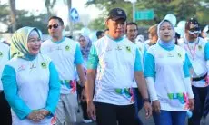 Perayaan HJB ke 542 Tahun di Stadion Pakansari Sangat Meriah, Puluhan Ribu Peserta Jalan Sehat Sumringah