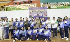 Sambut Hari Bhayangkara ke-78 Polresta Bandung Menggelar Turnamen Bola Voli