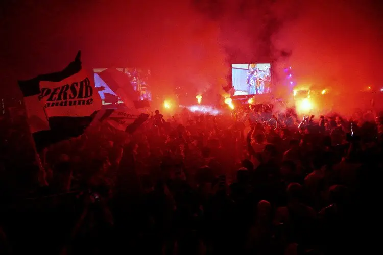 FOTO: Nobar Final Championship Series BRI Liga 1 Persib Bandung vs Madura United di Gedung Sate