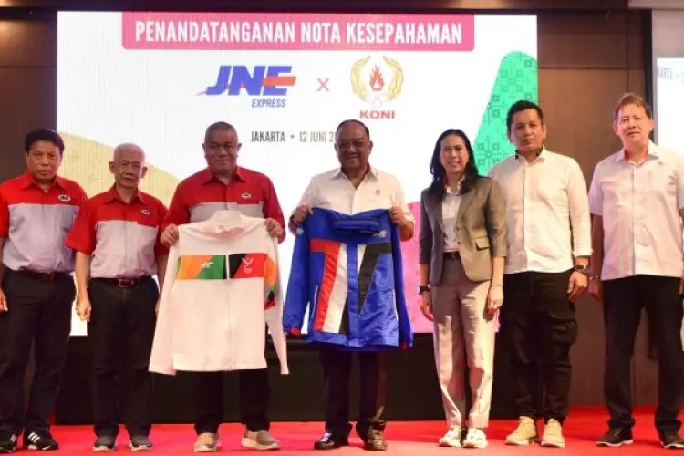 Kembangkan Olahraga Nasional, JNE dan KONI Teken MOU Terkait Layanan Logistik Event Olahraga
