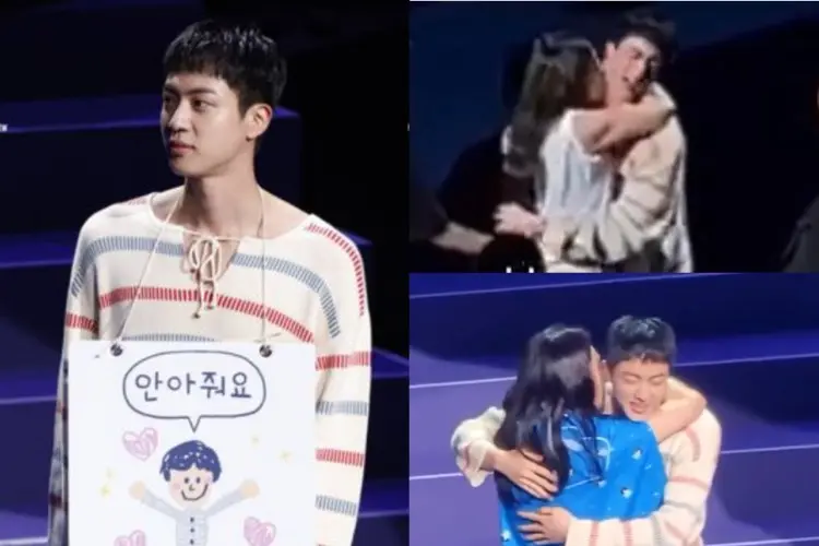 Ada Penggemar yang Mencoba Mencium Jin BTS saat Acara Pelukan Gratis Berlangsung
