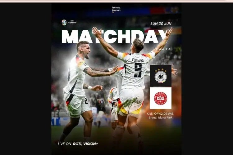 Link Live Streaming Jerman vs Denmark: Adu Gengsi di Babak 16 Besar Euro 2024