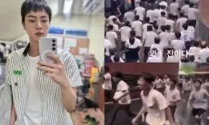 Jin BTS Datang ke Sekolah SMA-nya, Para Siswa Berlarian Mengejar sang Idola