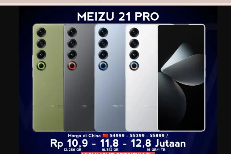 Meizu 21 Pro: Smartphone Flagship Minimalis Tahan Debu dan Air dengan Performa Gahar, Cek Harganya!