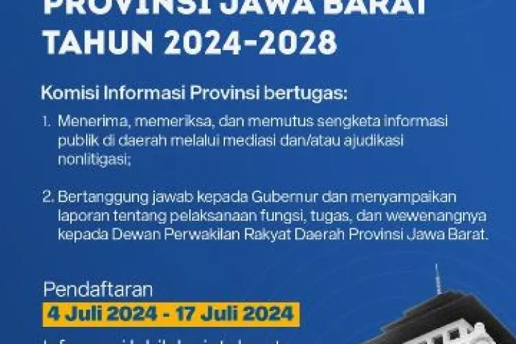 Pemprov Jabar Gelar Seleksi Calon Anggota Komisi Informasi Provinsi Jawa Barat Masa Jabatan 2024-2028