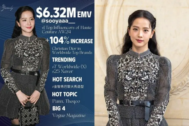 Kalahkan Berbagai Selebriti, Jisoo BLACKPINK jadi Orang Paling Berpengaruh di Paris Haute Couter Fall Winter